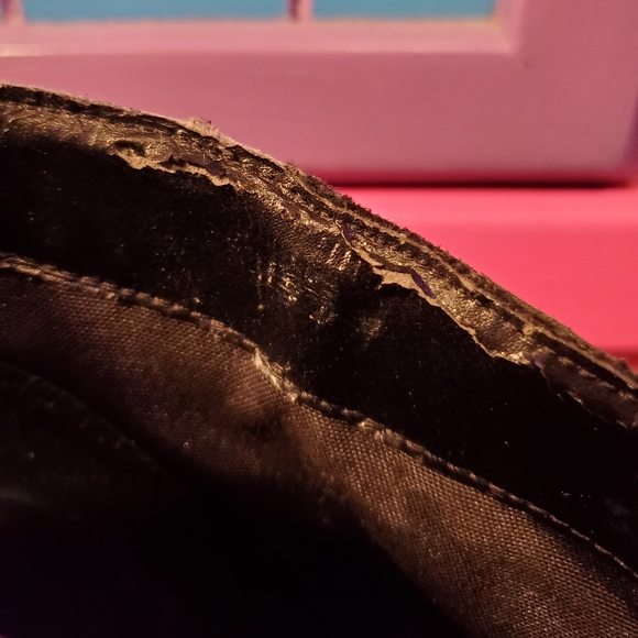 Betsey Johnson Goldtone Studded Black Leather Heeled Boot Bootie Size 7 - Picture 6 of 7